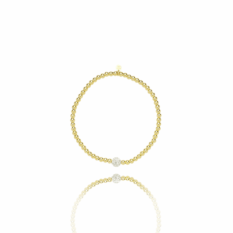 Afbeeldingen van GOUDEN ARMBAND ELASTIC DISCO S