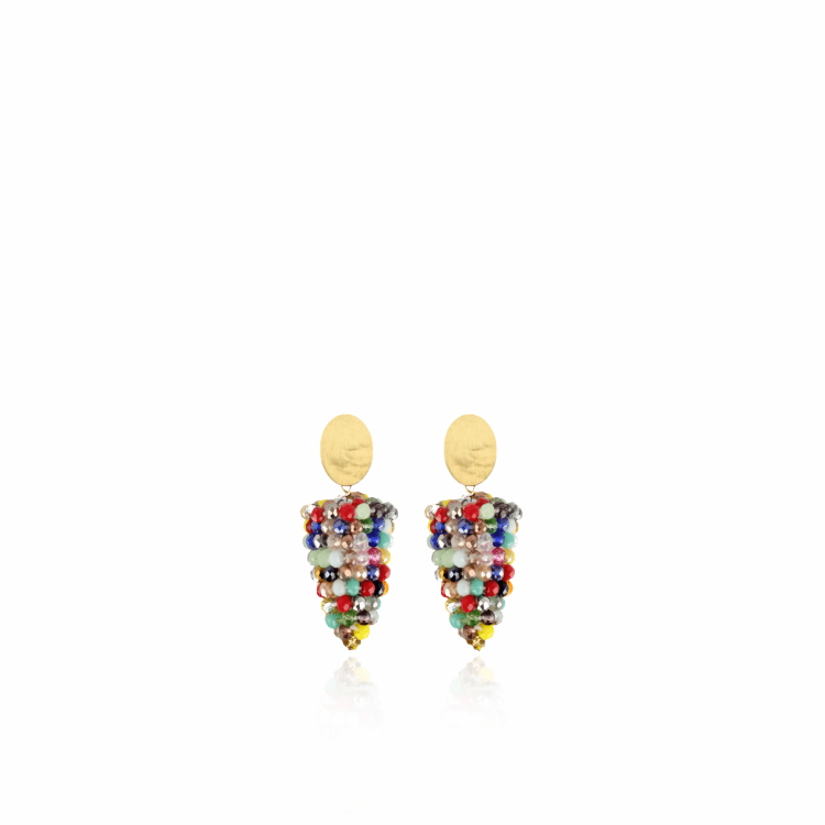 Afbeeldingen van MULTICOLOR OORBELLEN LUCIA GLASSBERRY BLUNT CONE S UPSIDE DOWN