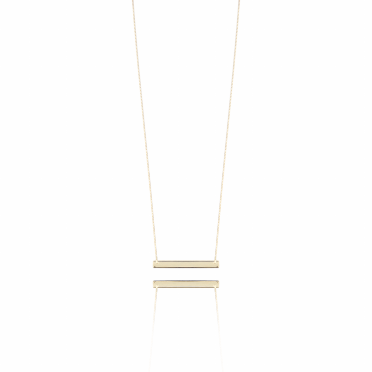 Afbeeldingen van GOUDEN HORIZONTAL BAR S KETTING