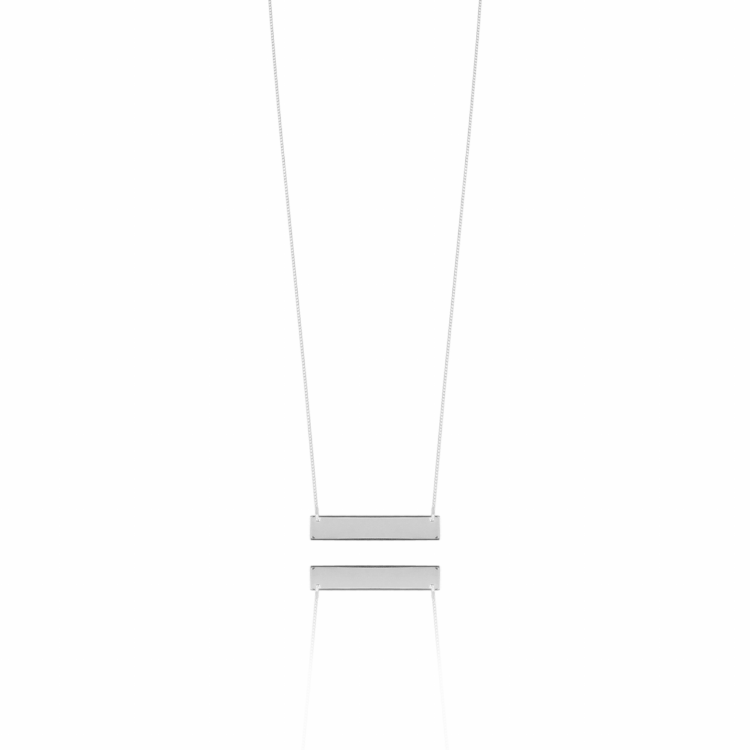 Afbeeldingen van ZILVEREN KETTING HORIZONTAL BAR L