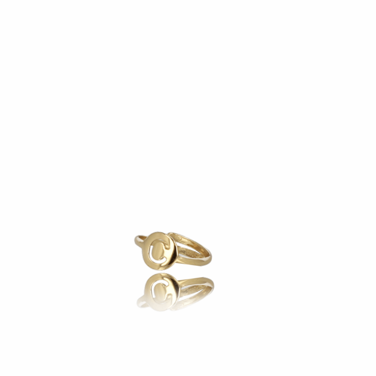 Afbeeldingen van ROSE RING INITIAL SMALL